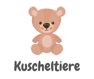 Ein niedliches, braunes Bären-Kuscheltiere mit runden Ohren und freundlichem Gesicht.